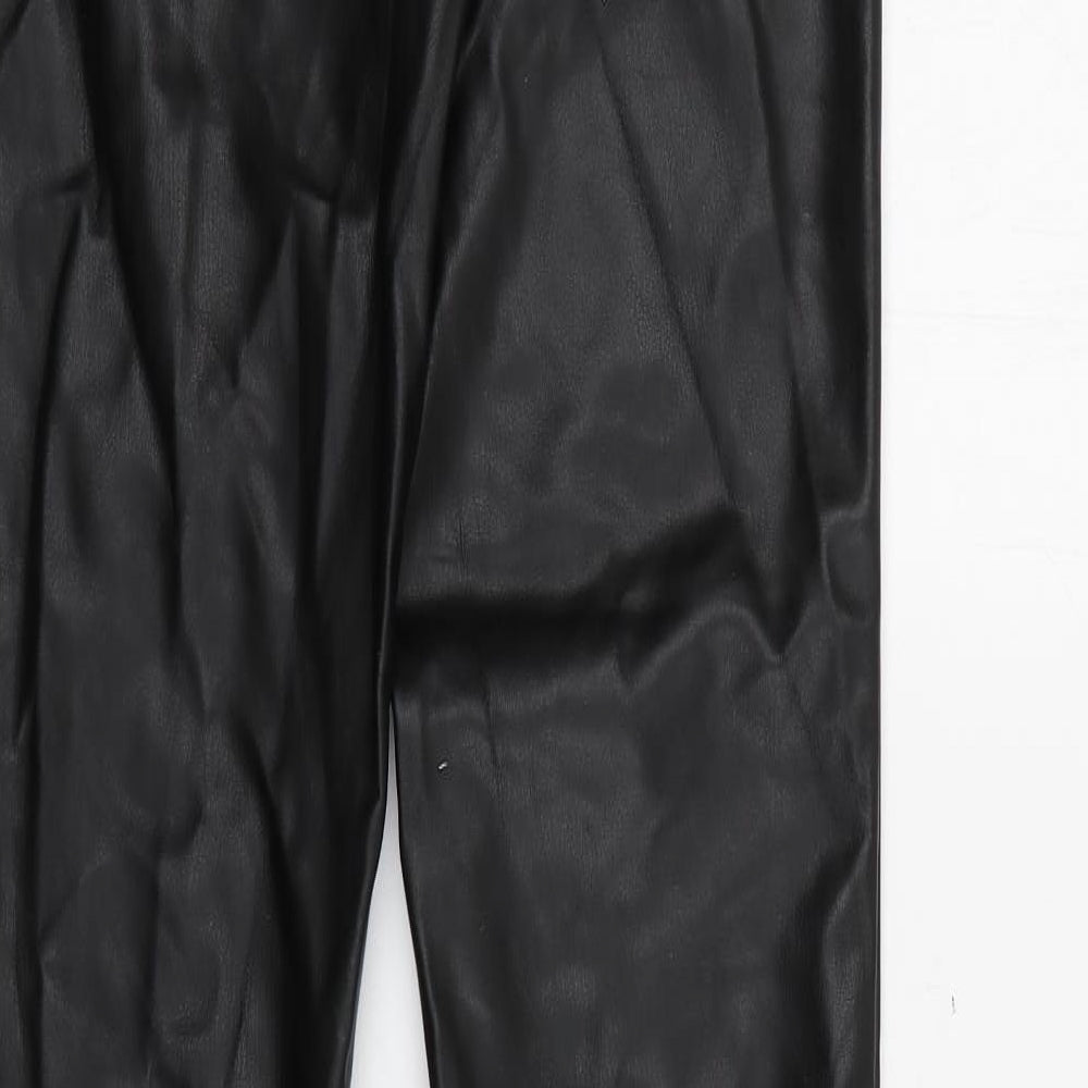 Zara Womens Black  Acrylic Trousers  Size 24 in  Regular Zip