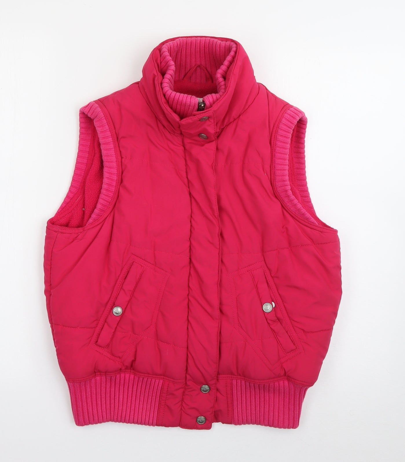 NEXT Womens Pink   Gilet Coat Size 12  Zip