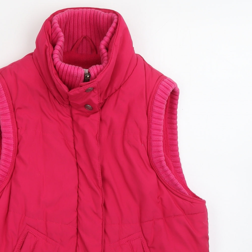 NEXT Womens Pink   Gilet Coat Size 12  Zip