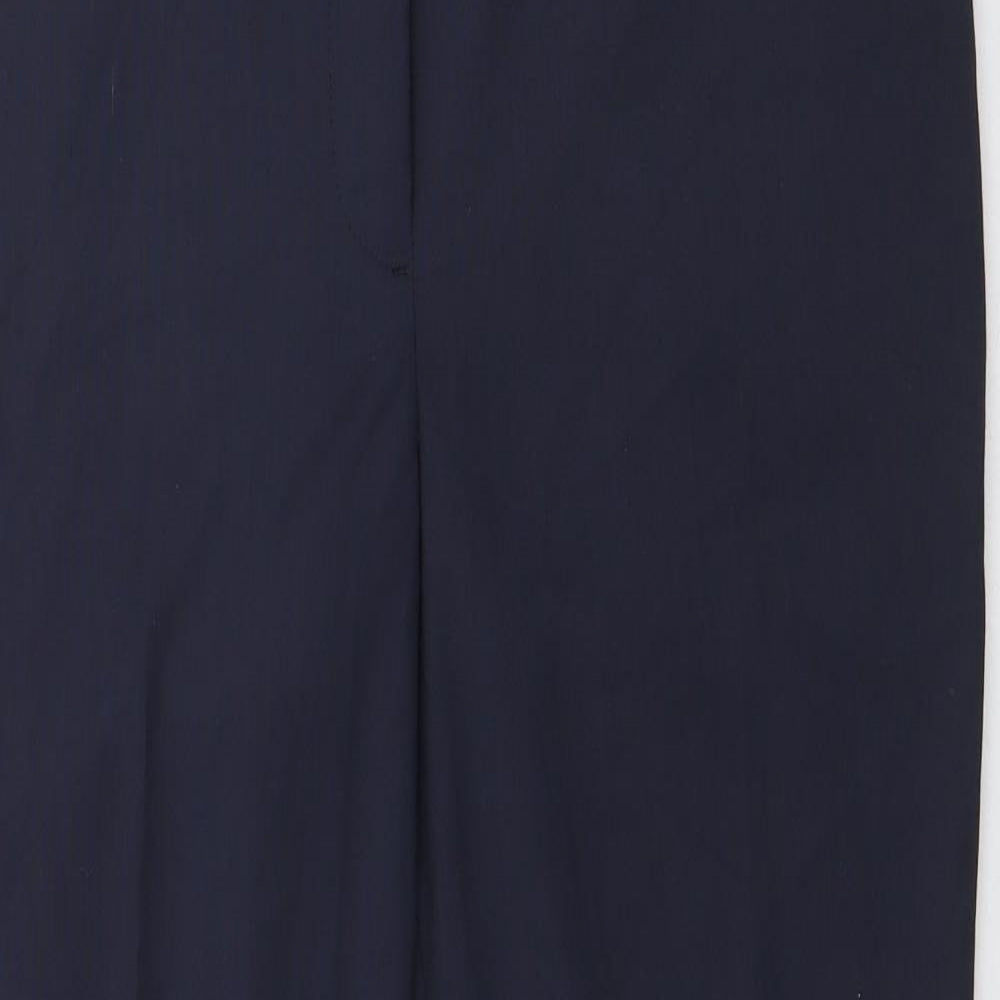 Yaly Coture Womens Blue  Silk Trousers  Size 34 in L27 in Regular  - Navy