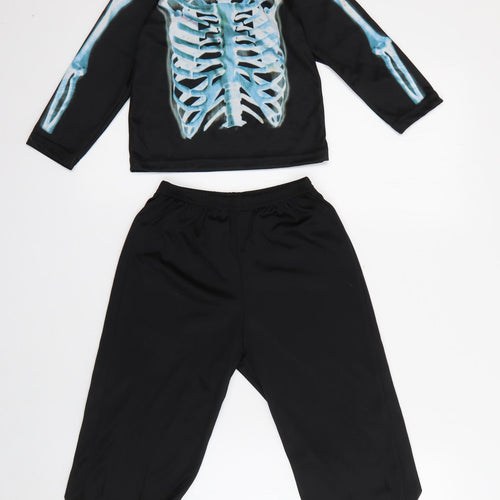George Baby Black  Polyester Shorts Set Outfit/Set Size 12 Months   - Skeleton Fancy Dress