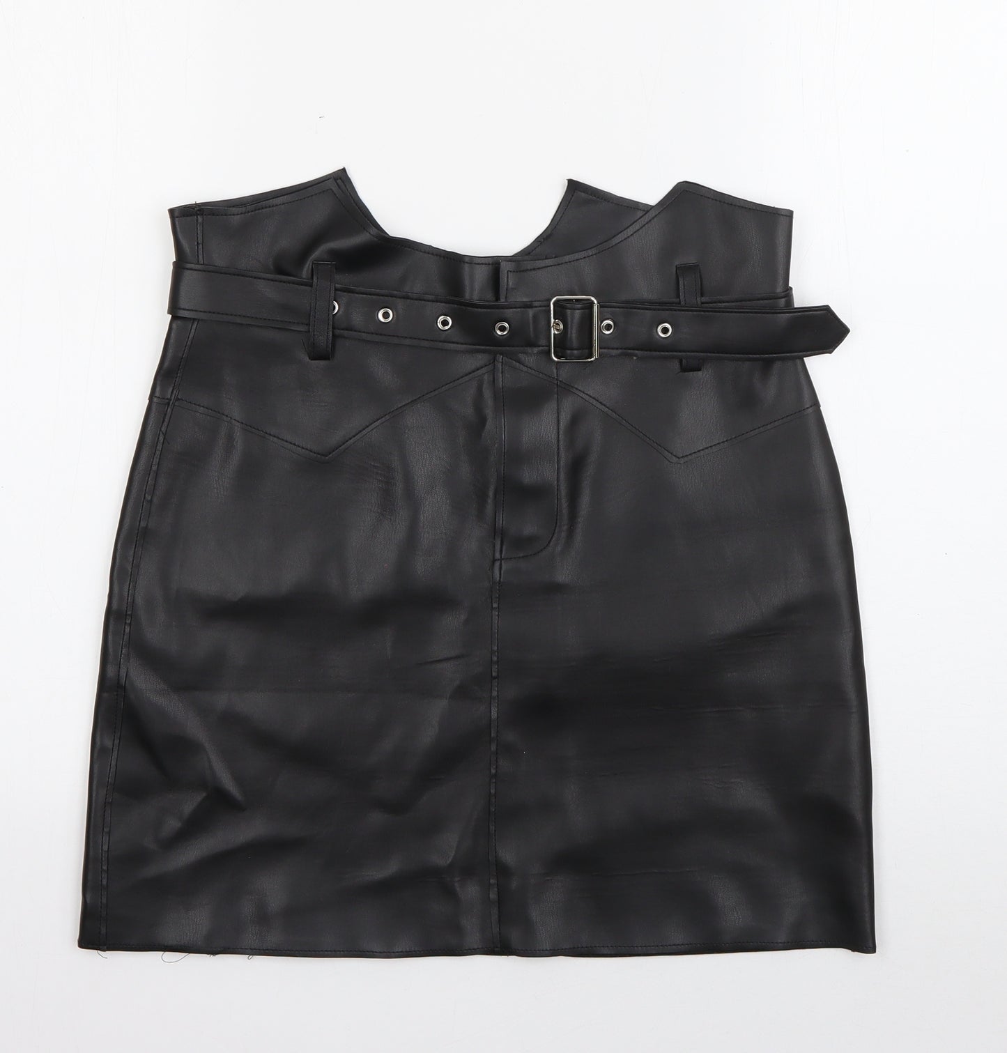 Nasty Gal Womens Black  Polyurethane Mini Skirt Size M