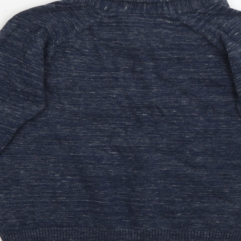 Primark Boys Blue Roll Neck  Cotton Pullover Jumper Size 10-11 Years
