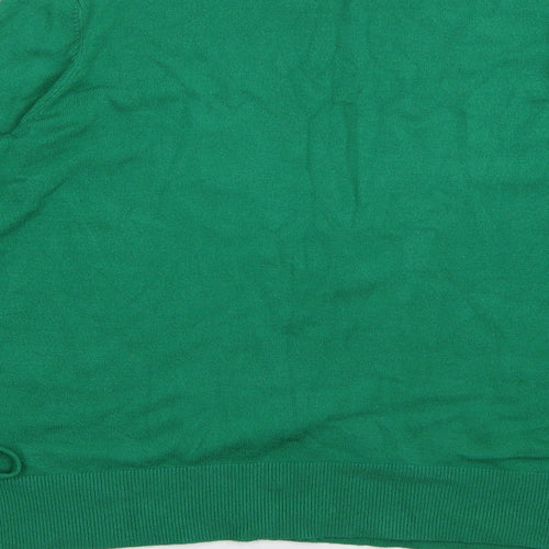 Dorothy Perkins Womens Green Crew Neck  Viscose Pullover Jumper Size 10
