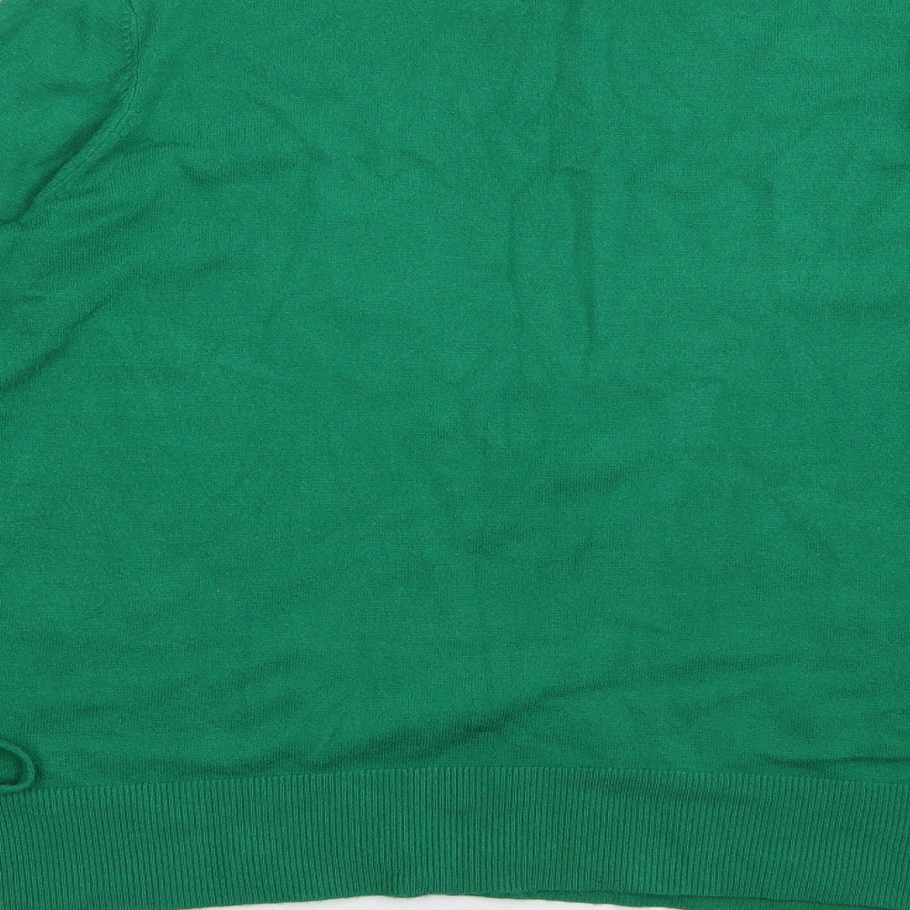 Dorothy Perkins Womens Green Crew Neck  Viscose Pullover Jumper Size 10