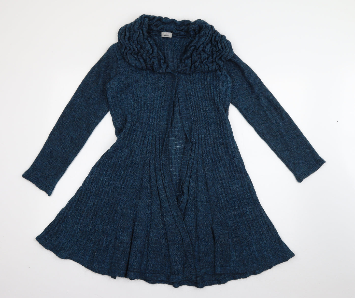 Per Una Womens Blue Roll Neck  Acrylic Cardigan Jumper Size S