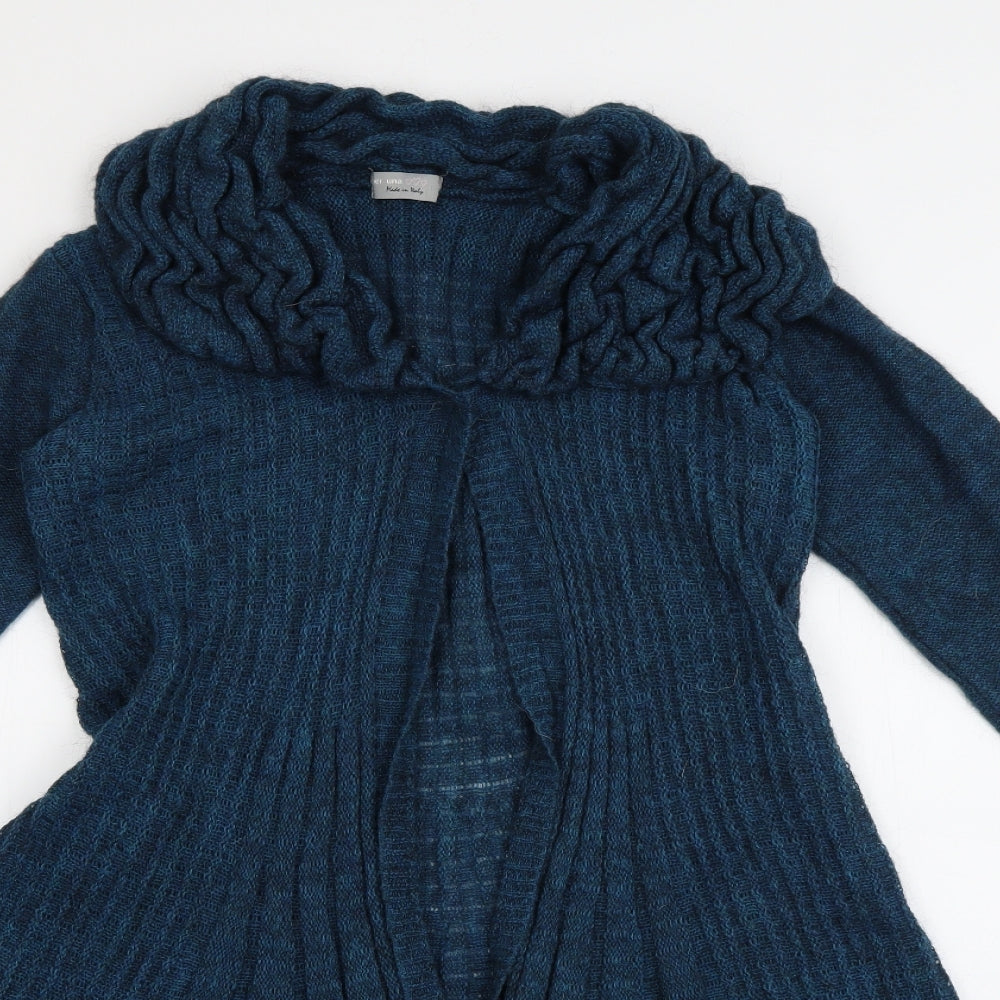 Per Una Womens Blue Roll Neck  Acrylic Cardigan Jumper Size S