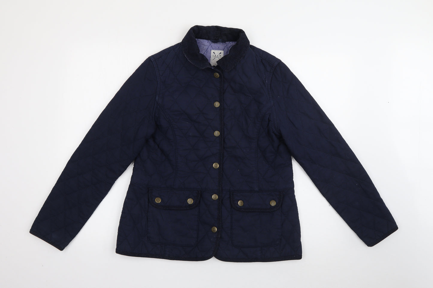 Crew Clothing Womens Blue   Quilted Coat Size 12