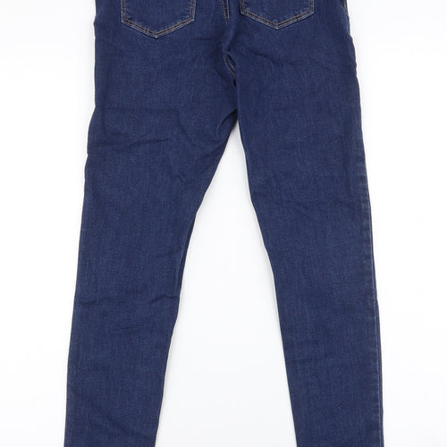 Oasis Womens Blue  Cotton Skinny Jeans Size 8 L28 in Regular Zip