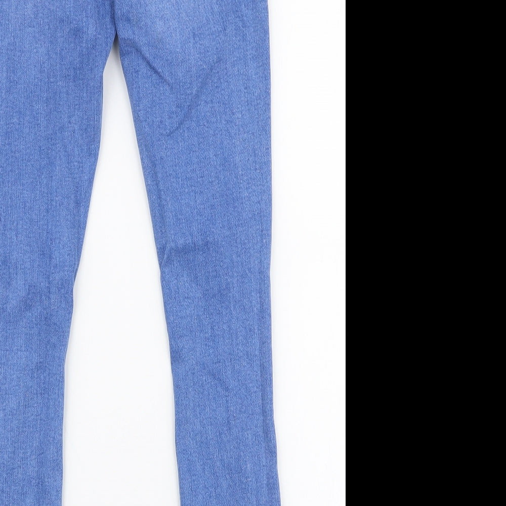New Look Girls Blue  Cotton Skinny Jeans Size 13 Years  Slim Zip - Ripped