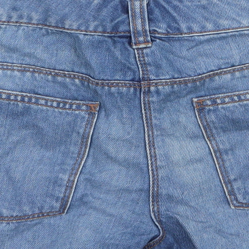 NEXT Girls Blue  100% Cotton Hot Pants Shorts Size 12 Years  Regular Zip