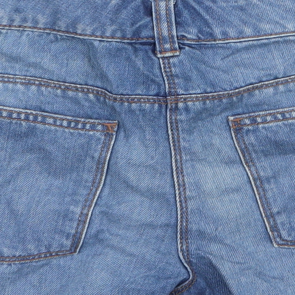 NEXT Girls Blue  100% Cotton Hot Pants Shorts Size 12 Years  Regular Zip