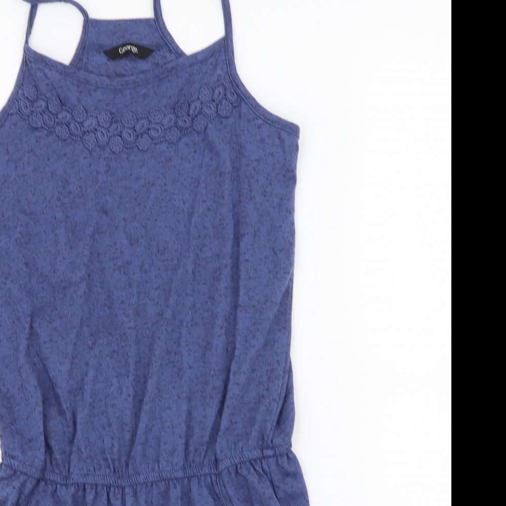George Girls Purple  100% Cotton Playsuit One-Piece Size 10-11 Years  Pullover