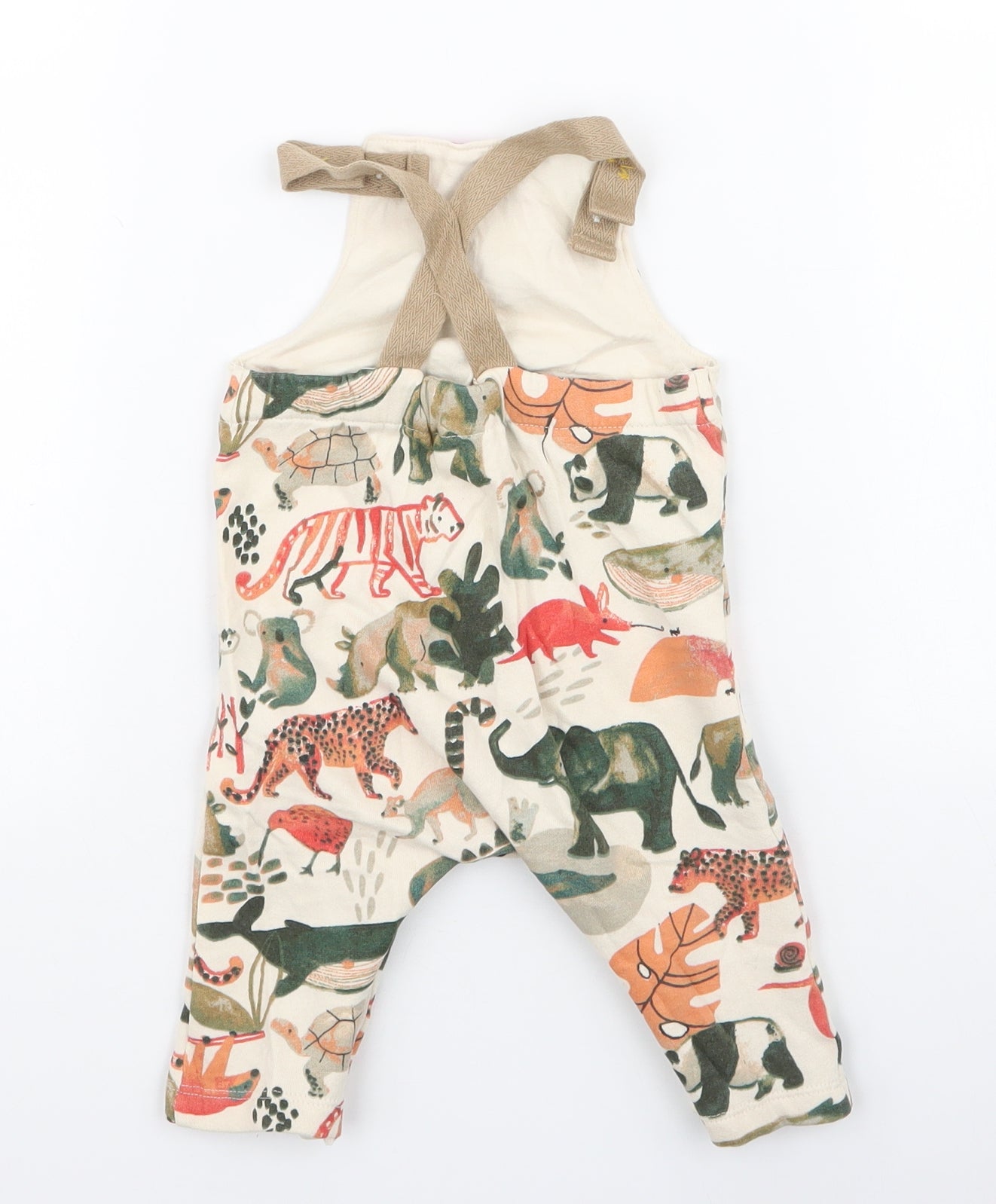 NEXT Boys Multicoloured Animal Print 100% Cotton Romper One-Piece Size 3-6 Months  Pullover
