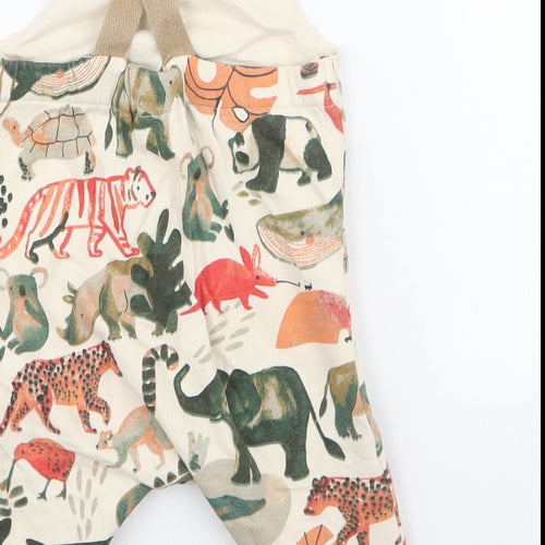 NEXT Boys Multicoloured Animal Print 100% Cotton Romper One-Piece Size 3-6 Months  Pullover