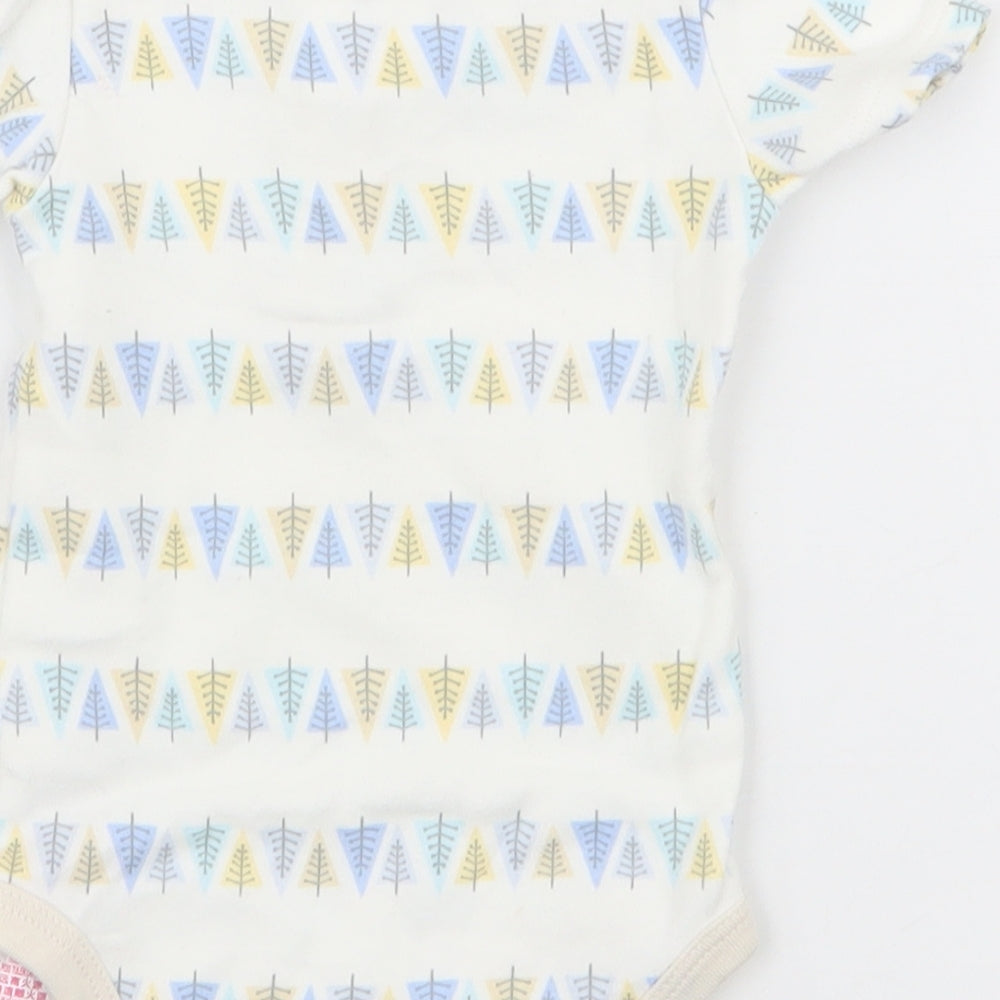 Disney Baby Baby White Geometric 100% Cotton Babygrow One-Piece Size 3-6 Months  Snap - Winnie the pooh