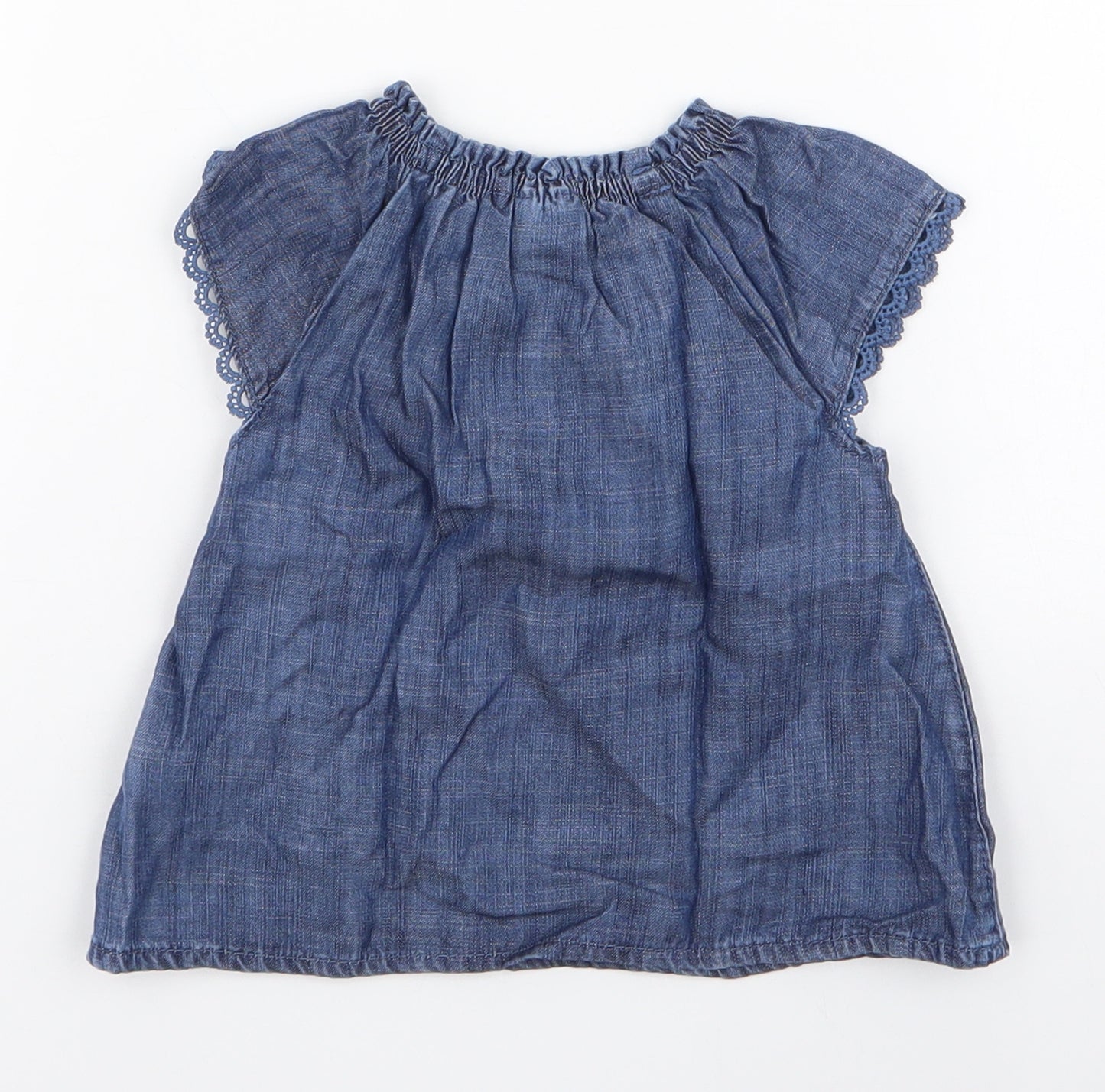 NEXT Girls Blue  Modal A-Line  Size 3-6 Months  Round Neck Pullover