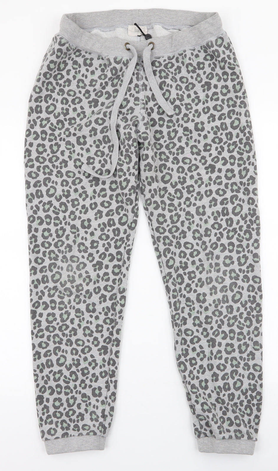 Hush Womens Grey Animal Print Cotton  Pyjama Pants Size S  Drawstring