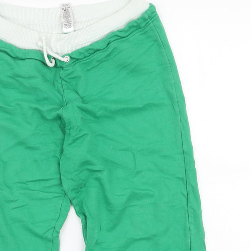 Dunnes Stores Mens Green  Cotton Sweat Shorts Size 26  Regular Drawstring