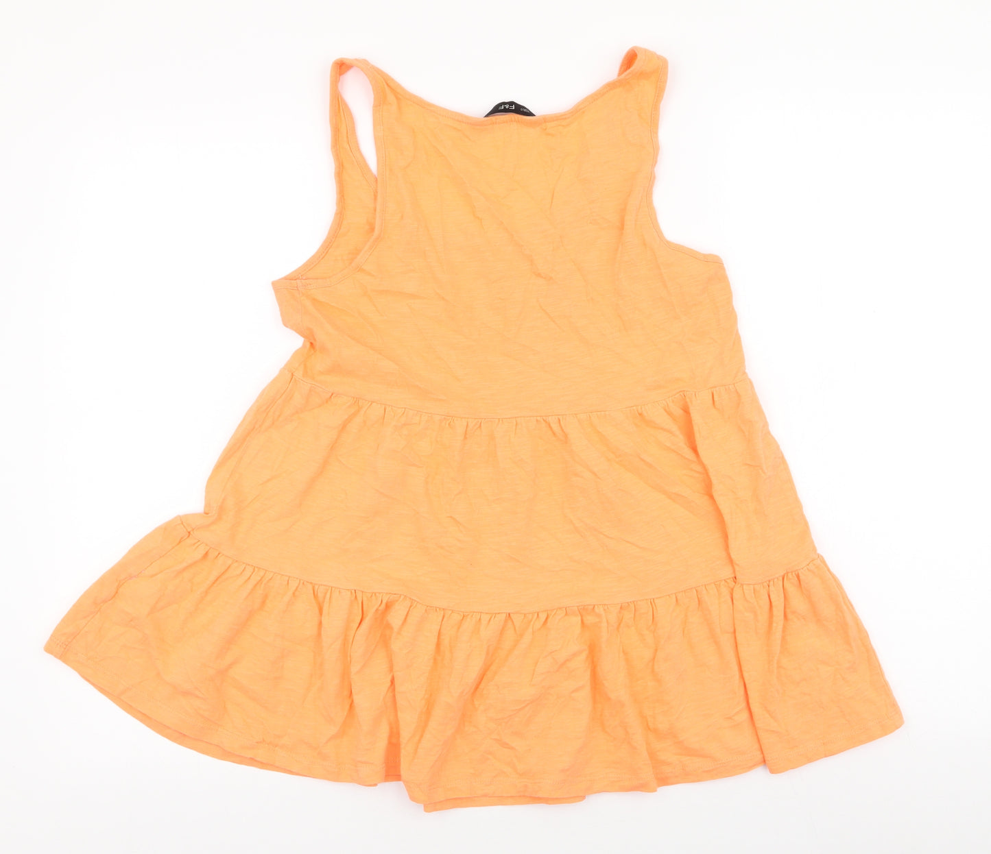 F&F Womens Orange  Polyester Camisole Tank Size 6 Round Neck - Peplum