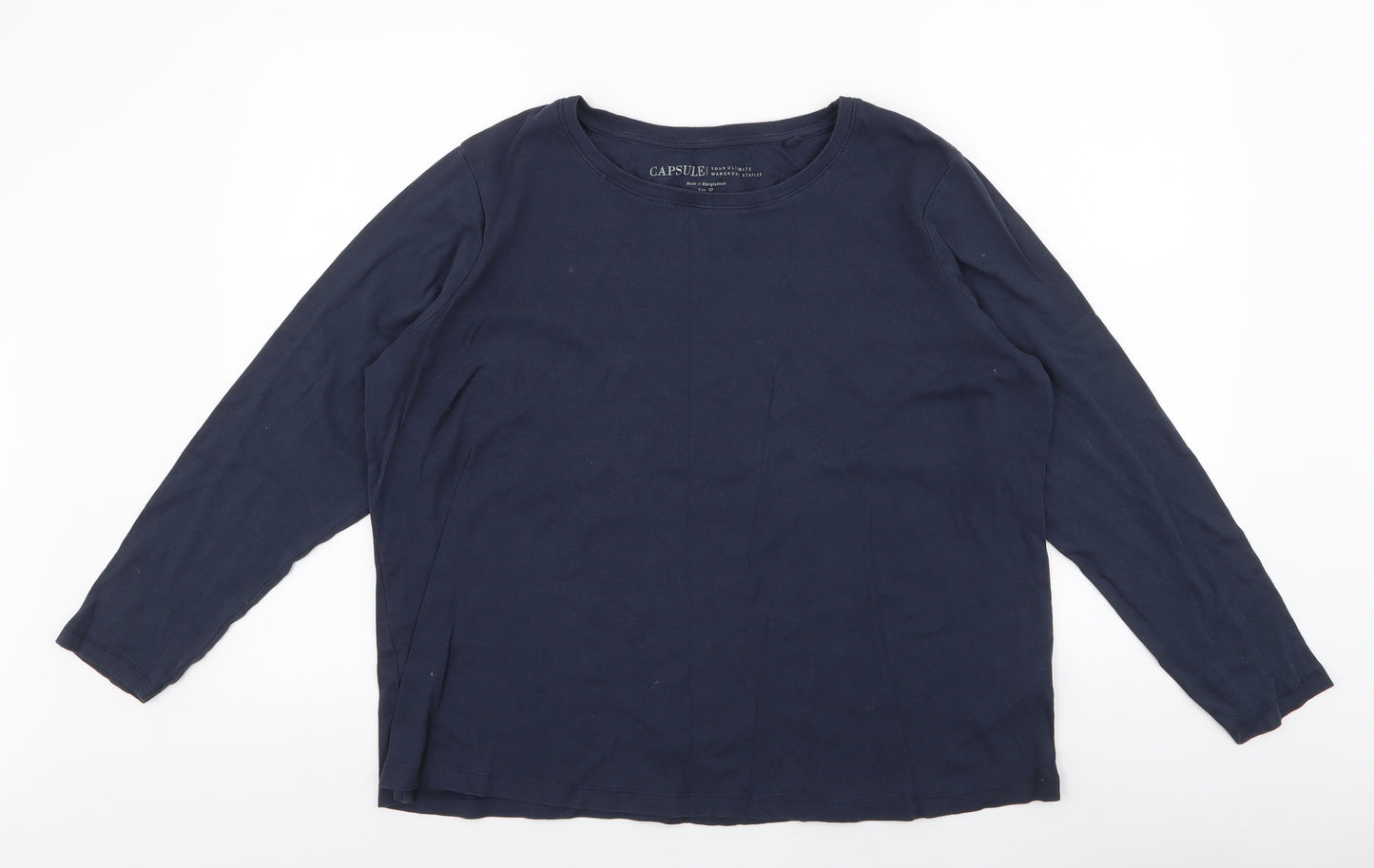capsule Womens Blue  Polyester Jersey T-Shirt Size 22 Round Neck