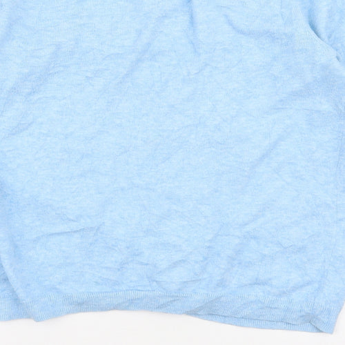 Crew Clothing Womens Blue Round Neck  Cotton Cardigan Jumper Size 8