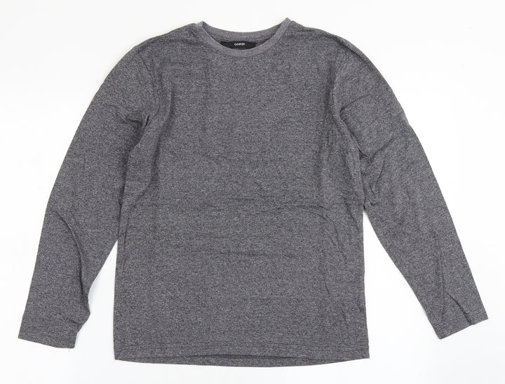 George Boys Grey  Polyester Basic T-Shirt Size 10-11 Years Round Neck Pullover