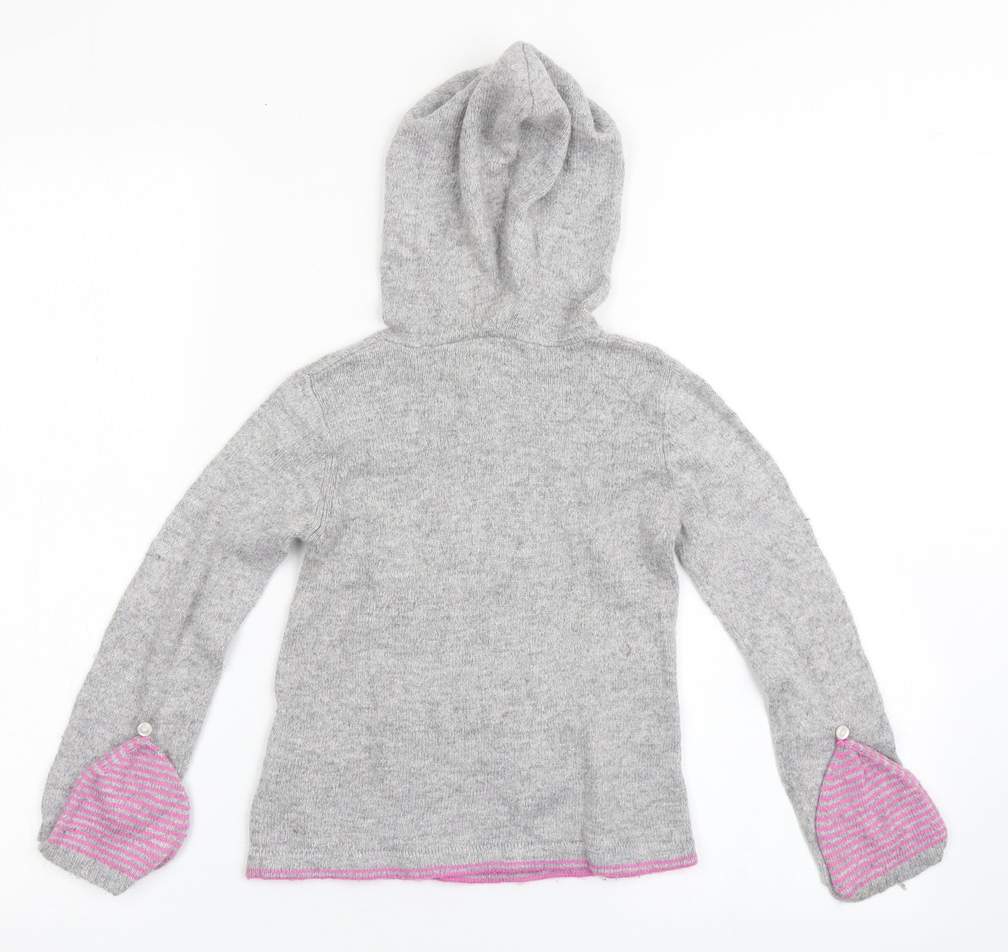 Butterfly Girls Grey Round Neck  Nylon Pullover Jumper Size 3-4 Years  Pullover -  Butterfly