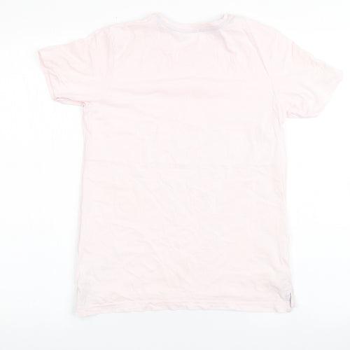 George Boys Pink  Cotton Basic T-Shirt Size 10-11 Years Round Neck Pullover