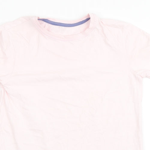 George Boys Pink  Cotton Basic T-Shirt Size 10-11 Years Round Neck Pullover