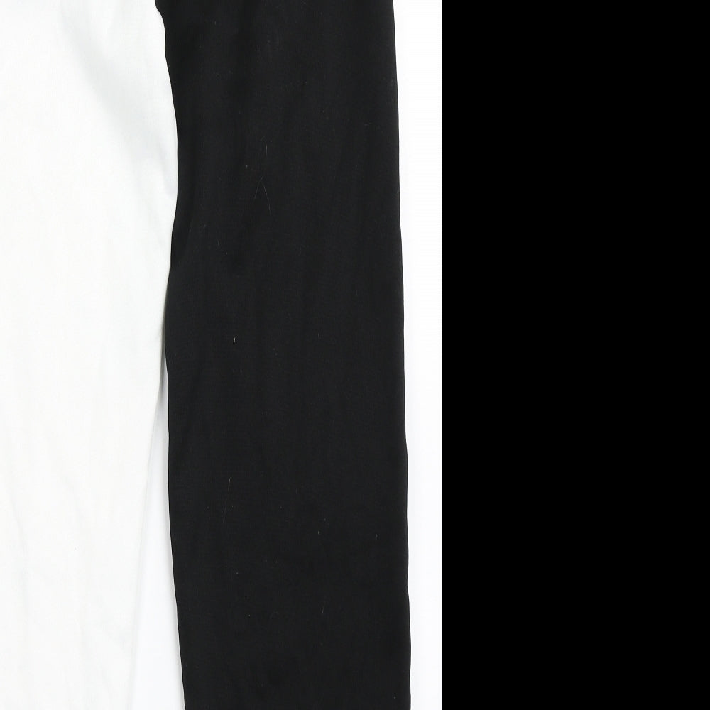 SheIn Womens Black  Polyester Jogger Trousers Size S L28 in Regular  - Sun