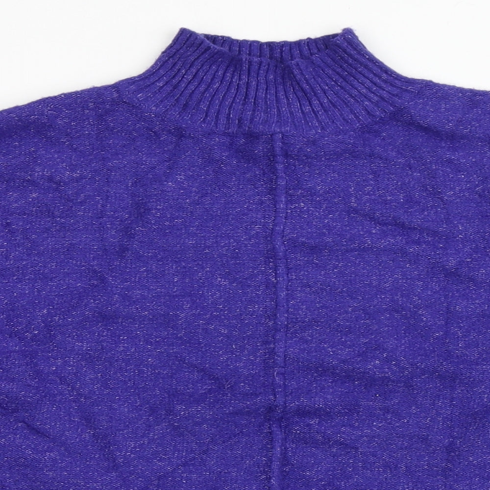 Primark Womens Purple High Neck  Acrylic Pullover Jumper Size S