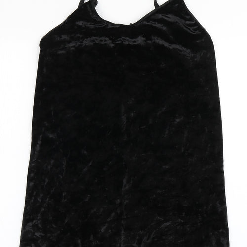 Topshop Womens Black  Polyester Bodycon  Size 8  Round Neck Pullover