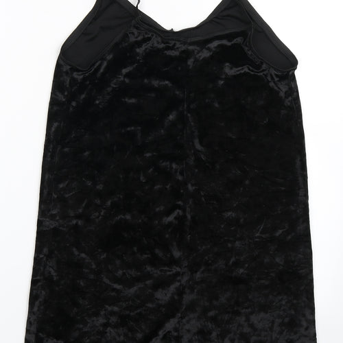 Topshop Womens Black  Polyester Bodycon  Size 8  Round Neck Pullover