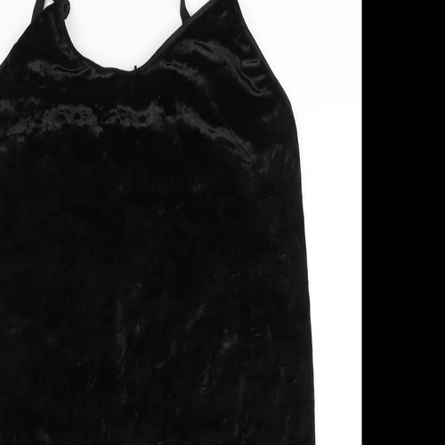 Topshop Womens Black  Polyester Bodycon  Size 8  Round Neck Pullover