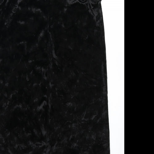 Topshop Womens Black  Polyester Bodycon  Size 8  Round Neck Pullover