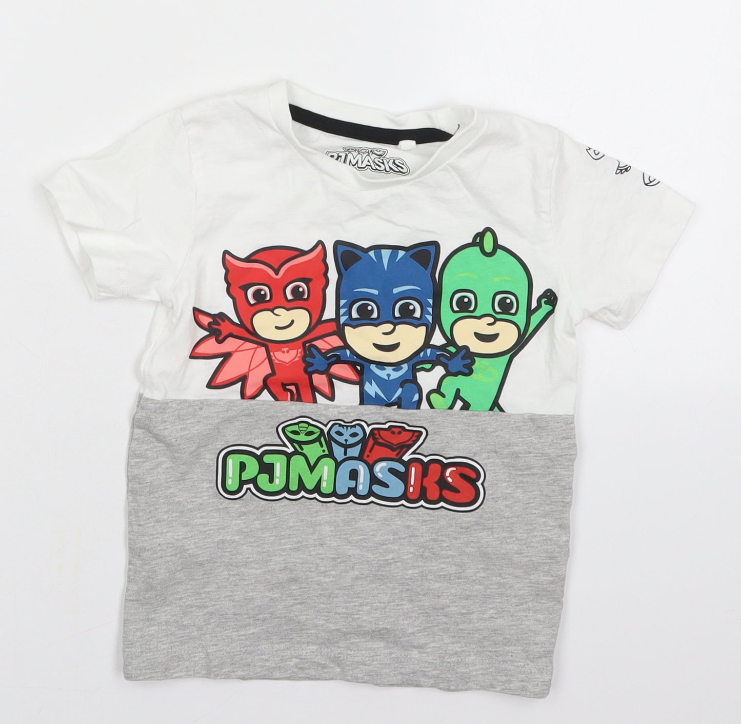 NEXT Boys Grey Colourblock Cotton Cami Pyjama Top Size 18-24 Months  Pullover - Pjmasks