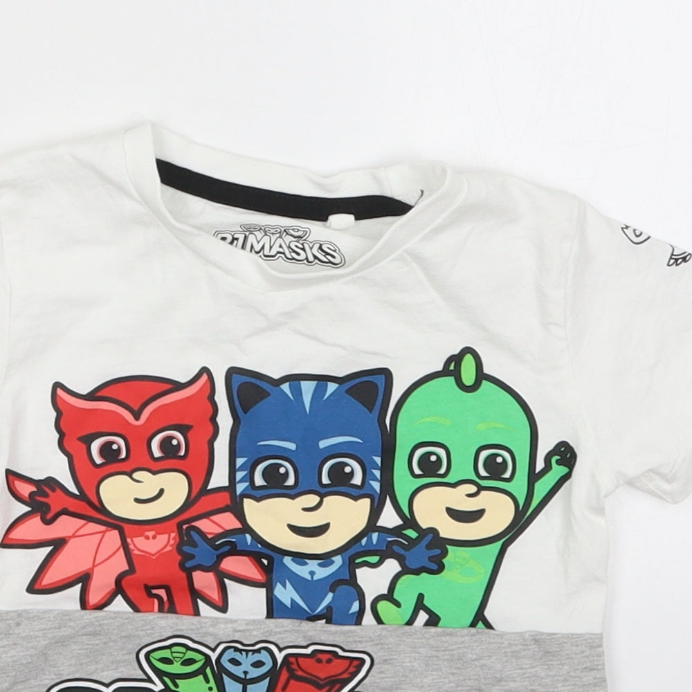 NEXT Boys Grey Colourblock Cotton Cami Pyjama Top Size 18-24 Months  Pullover - Pjmasks