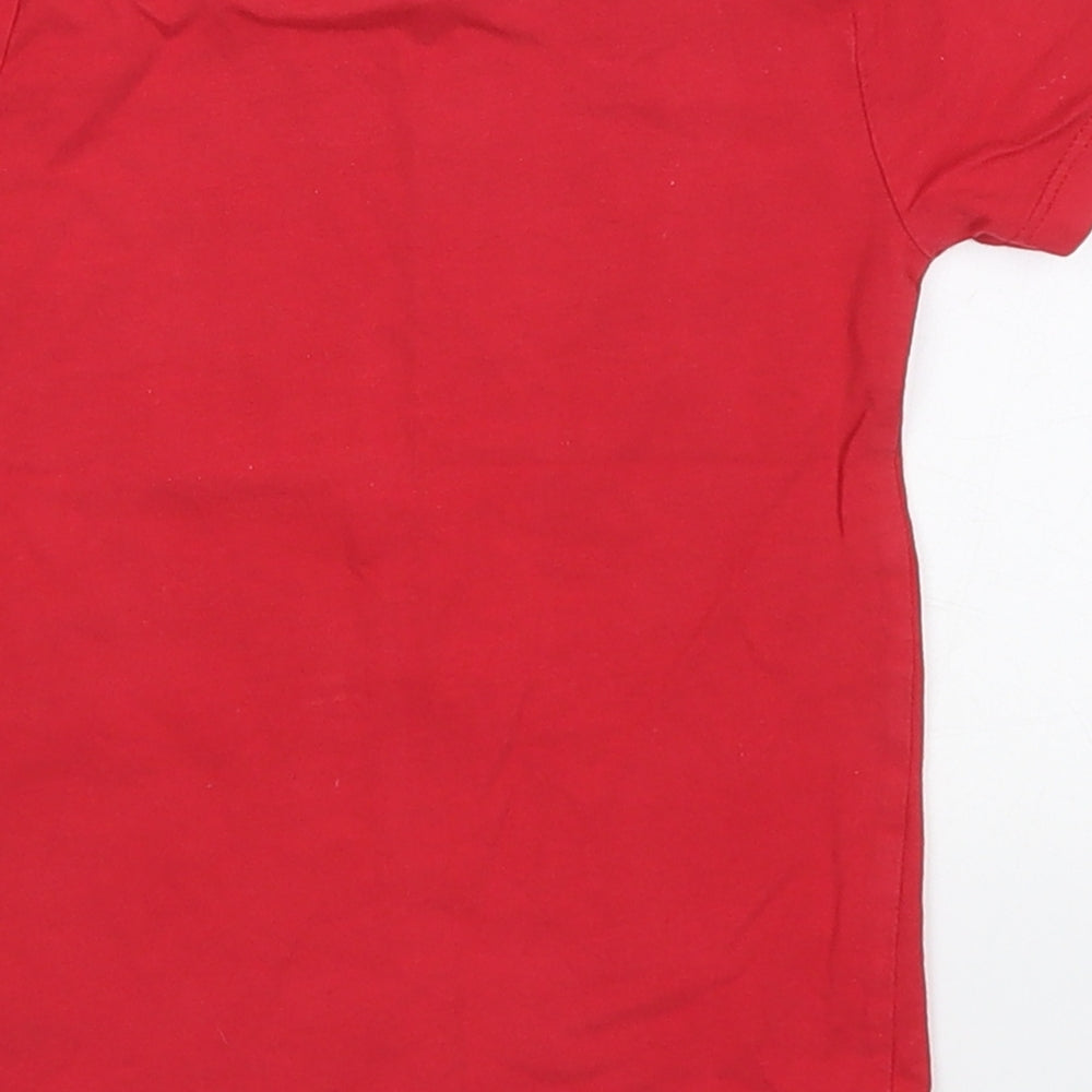 Dunnes Boys Red  Cotton Basic T-Shirt Size 18-24 Months Crew Neck Pullover - Super Duper