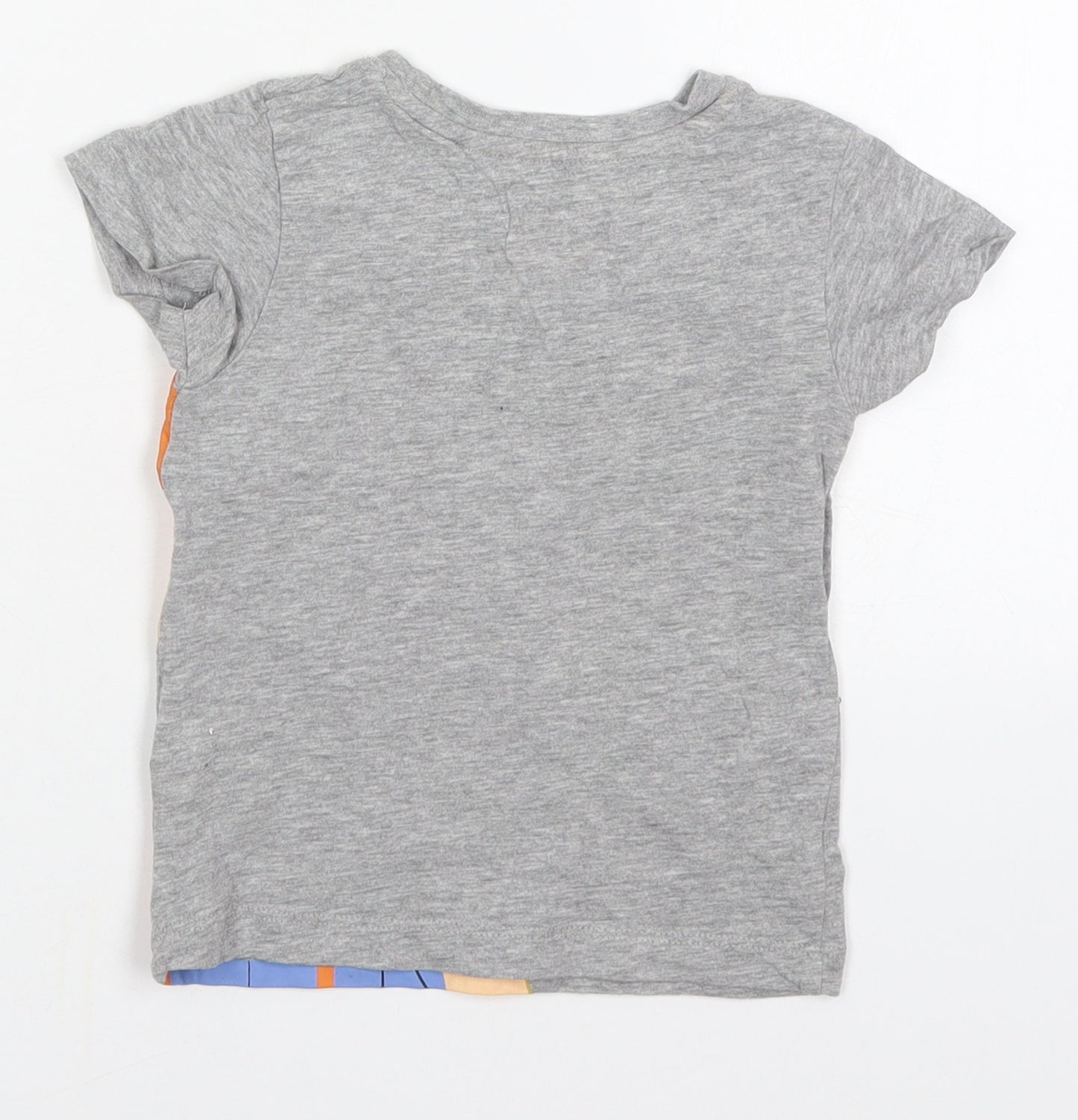 Matalan Boys Grey  Cotton Basic T-Shirt Size 18-24 Months Crew Neck Pullover - Hey It's Me Mr Blippi