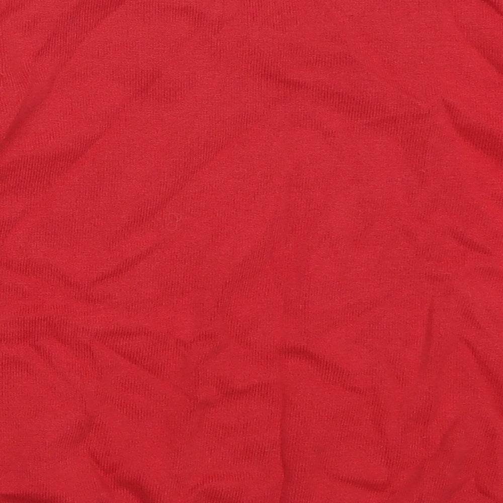 Marks and Spencer Boys Red V-Neck  Cotton Pullover Jumper Size 8-9 Years  Pullover