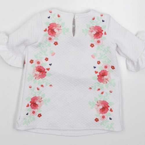 George Girls White  Polyester Pullover Sweatshirt Size 2-3 Years  Pullover - Princess Belle