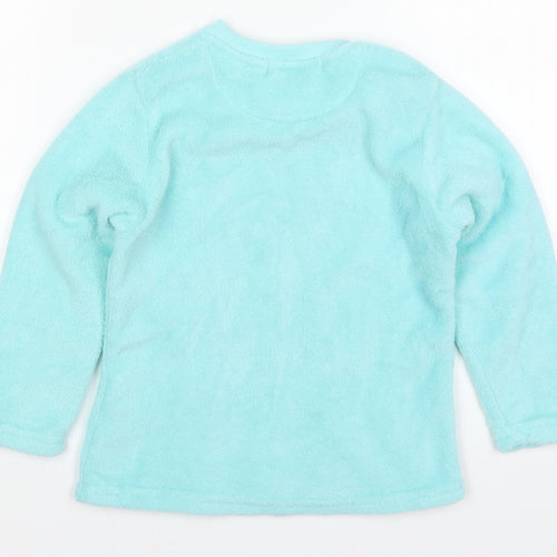 B&M Girls Blue Solid Polyester Top Pyjama Top Size 6-7 Years  Pullover - Sleeping Princess