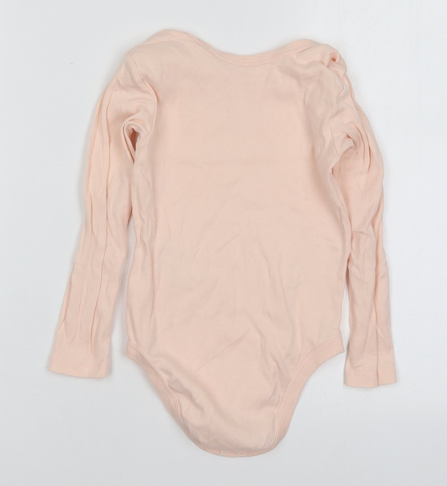 Lupilu Girls Pink  Cotton Bodysuit One-Piece Size 3-4 Years  Button - Plants are Friends