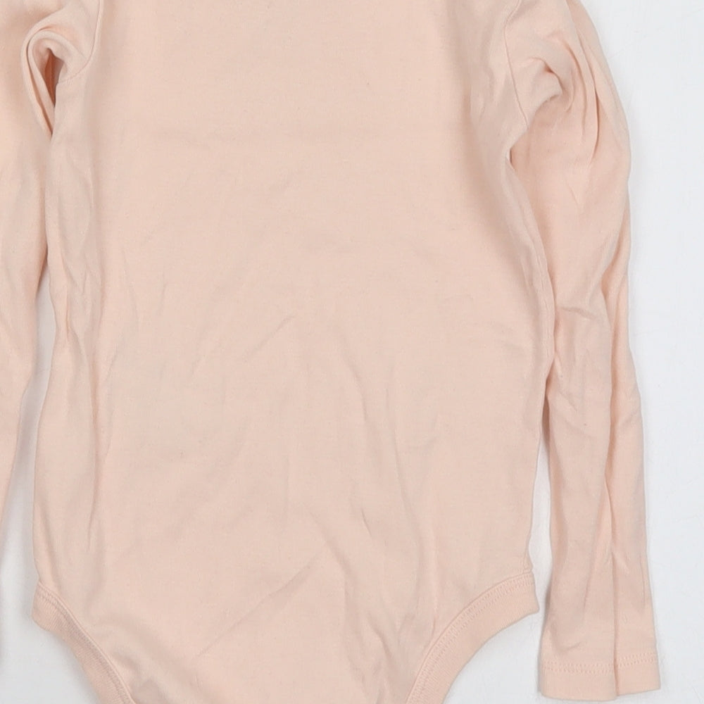 Lupilu Girls Pink  Cotton Bodysuit One-Piece Size 3-4 Years  Button - Plants are Friends
