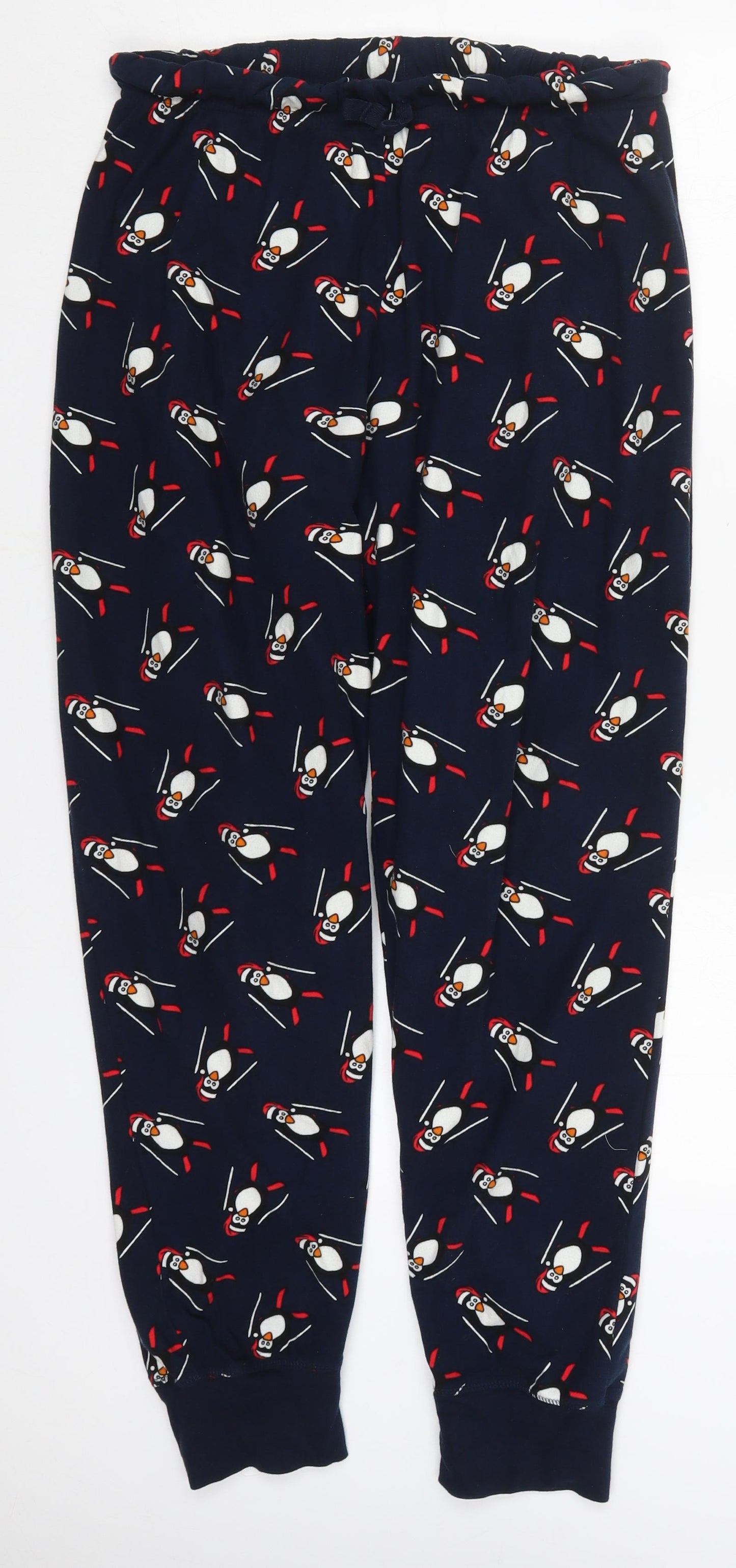 George Mens Blue  Polyester Sweatpants Trousers Size M L30 in Regular Drawstring - Penguin Pyjama Pants