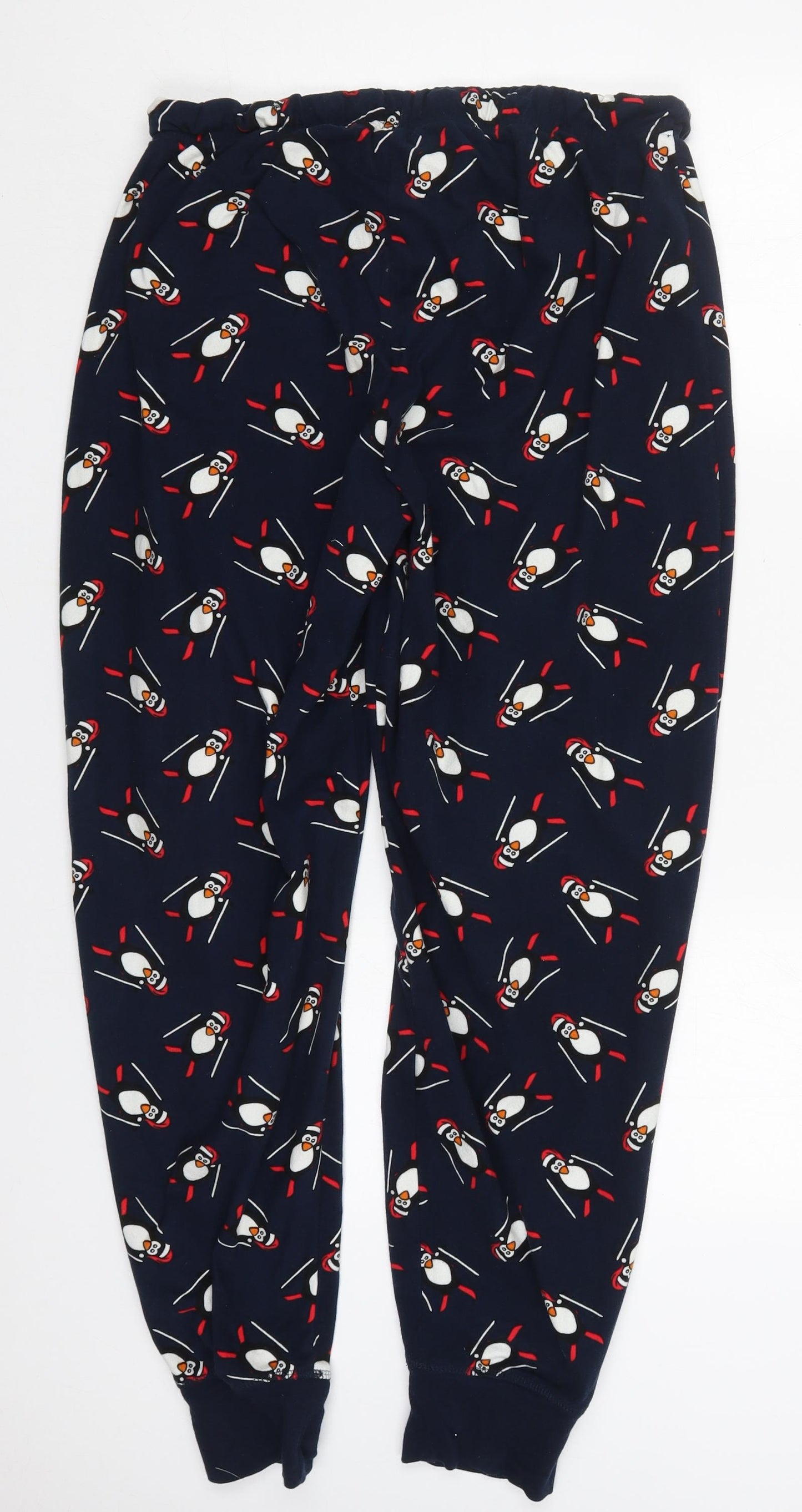 George Mens Blue  Polyester Sweatpants Trousers Size M L30 in Regular Drawstring - Penguin Pyjama Pants