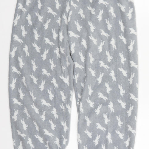 Avenue Womens Grey  Polyester Trousers  Size 8 L26 in Regular  - Unicorn Pyjama Pants