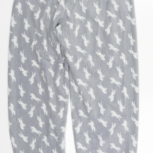 Avenue Womens Grey  Polyester Trousers  Size 8 L26 in Regular  - Unicorn Pyjama Pants