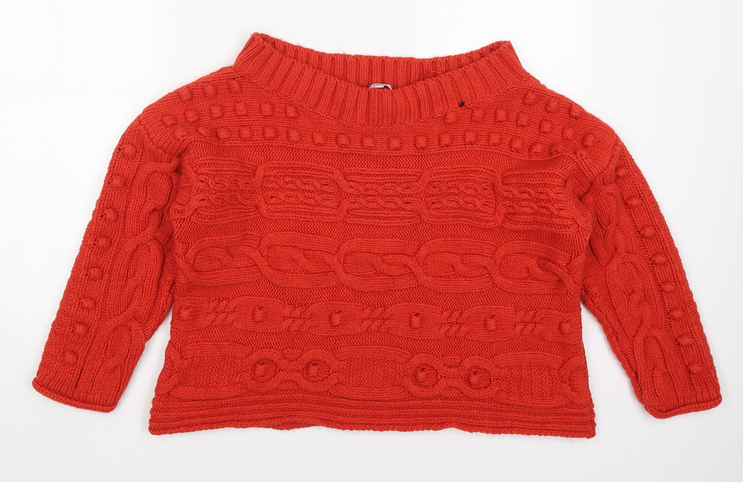 NEXT Womens Red Boat Neck  Acrylic Pullover Jumper Size L